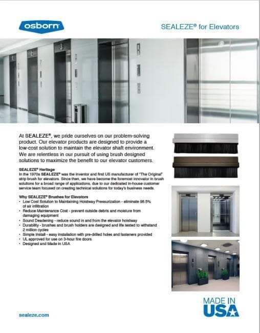 Elevator Product Sales Sheet